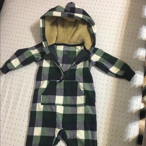 Carter’s hooded fleece onesie